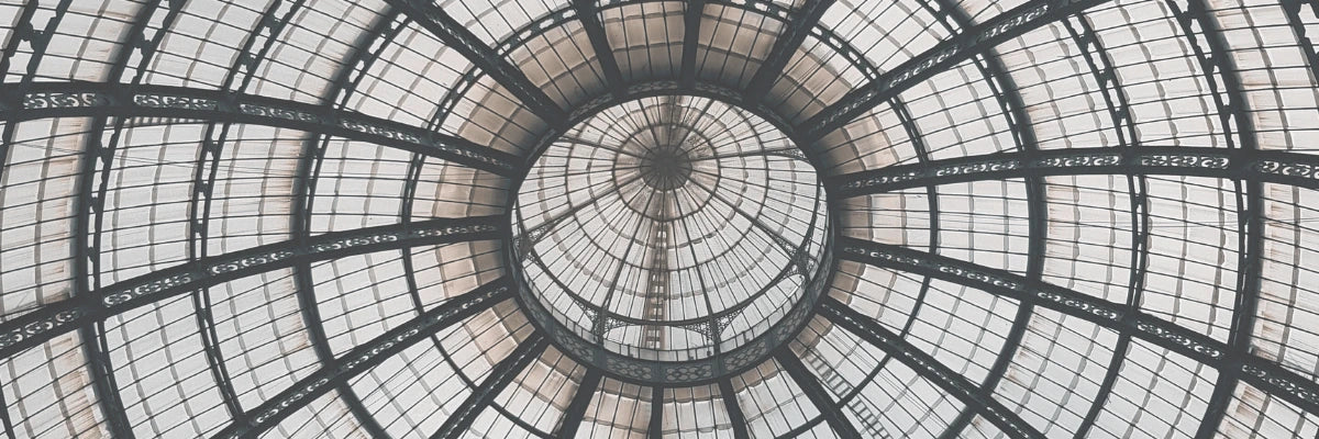 Glass dome with intricate design from Galleria Vittorio Emanuele II in Milan
